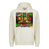 Oatmeal Heather juneteenth freedom 1865 Premium Hoodie - Zillion Design Studio