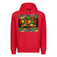 Red juneteenth freedom 1865 Premium Hoodie - Zillion Design Studio