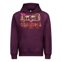 Mauve Wine football grandma with leopard Urban Hoodie - Zillion Design Studio