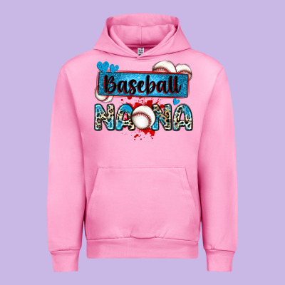 Baseball Nana With Leopard Urban Hoodie Designed By Zillion Design Studio