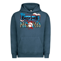 Pigment Midnight Navy baseball nana with leopard Urban Hoodie - Zillion Design Studio