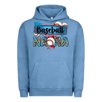 Pigment Pebble Blue baseball nana with leopard Urban Hoodie - Zillion Design Studio