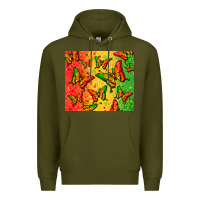 Army Green juneteenth butterfly Premium Hoodie - Zillion Design Studio
