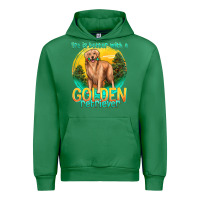 Emerald life is better with a golden retriever Urban Hoodie - texasbilliewilder