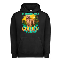 Pigment Black life is better with a golden retriever Urban Hoodie - texasbilliewilder