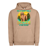 Pigment Burro life is better with a golden retriever Urban Hoodie - texasbilliewilder