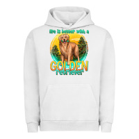 Pigment Lunar Rock life is better with a golden retriever Urban Hoodie - texasbilliewilder