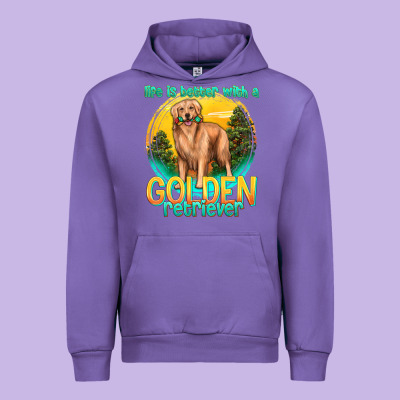 Life Is Better With A Golden Retriever Urban Hoodie Designed By Texasbilliewilder