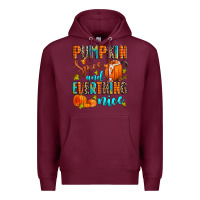 Burgundy pumpkin spice and everthing nice Premium Hoodie - Zillion Design Studio