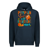 Navy pumpkin spice and everthing nice Premium Hoodie - Zillion Design Studio