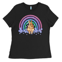 Black bunny rainbow Ladies Tee - Artiststas