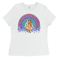 White bunny rainbow Ladies Tee - Artiststas