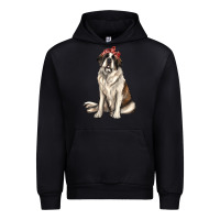 Black st bernard with bandanna Urban Hoodie - texasbilliewilder