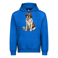 Cobalt st bernard with bandanna Urban Hoodie - texasbilliewilder