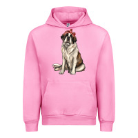 Fuchsia Pink st bernard with bandanna Urban Hoodie - texasbilliewilder