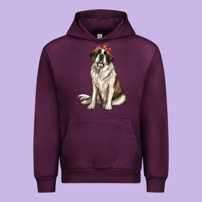 St Bernard With Bandanna Urban Hoodie Designed By Texasbilliewilder