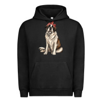 Pigment Black st bernard with bandanna Urban Hoodie - texasbilliewilder