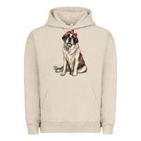 Pigment French Oak st bernard with bandanna Urban Hoodie - texasbilliewilder