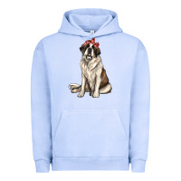 Pigment Grape Ice st bernard with bandanna Urban Hoodie - texasbilliewilder