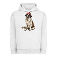 Pigment Lunar Rock st bernard with bandanna Urban Hoodie - texasbilliewilder