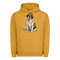 Pigment Peanut Butter st bernard with bandanna Urban Hoodie - texasbilliewilder