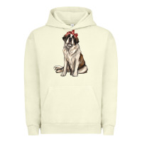 Pigment Pistachio st bernard with bandanna Urban Hoodie - texasbilliewilder