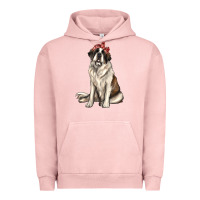 Pigment Salmon st bernard with bandanna Urban Hoodie - texasbilliewilder