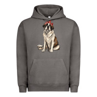 Pigment Tornado st bernard with bandanna Urban Hoodie - texasbilliewilder