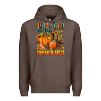 Coffee just a girl who loves pumpkin spice Premium Hoodie - Zillion Design Studio