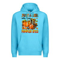 Ocean Blue just a girl who loves pumpkin spice Premium Hoodie - Zillion Design Studio