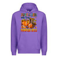 Purple just a girl who loves pumpkin spice Premium Hoodie - Zillion Design Studio