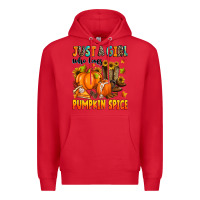 Red just a girl who loves pumpkin spice Premium Hoodie - Zillion Design Studio