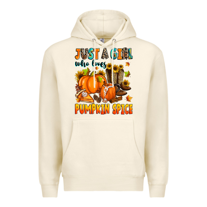 Just A Girl Who Loves Pumpkin Spice Premium Hoodie by Zillion Design Studio | Teevron