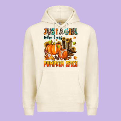 Just A Girl Who Loves Pumpkin Spice Premium Hoodie Designed By Zillion Design Studio