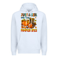 White just a girl who loves pumpkin spice Premium Hoodie - Zillion Design Studio
