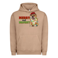 Pigment Burro merry and bright english bulldog Urban Hoodie - RanaPortraitStore