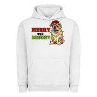 Pigment Lunar Rock merry and bright english bulldog Urban Hoodie - RanaPortraitStore