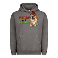 Pigment Tornado merry and bright english bulldog Urban Hoodie - RanaPortraitStore