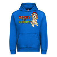Cobalt merry and bright beagle Urban Hoodie - RanaPortraitStore