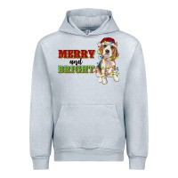 Heather Grey merry and bright beagle Urban Hoodie - RanaPortraitStore