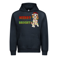 Navy merry and bright beagle Urban Hoodie - RanaPortraitStore