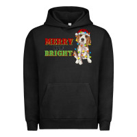Pigment Black merry and bright beagle Urban Hoodie - RanaPortraitStore
