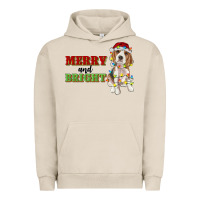 Pigment French Oak merry and bright beagle Urban Hoodie - RanaPortraitStore