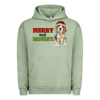 Pigment Oil Green merry and bright beagle Urban Hoodie - RanaPortraitStore