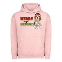 Pigment Salmon merry and bright beagle Urban Hoodie - RanaPortraitStore