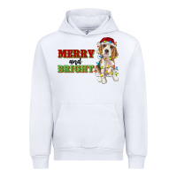 White merry and bright beagle Urban Hoodie - RanaPortraitStore