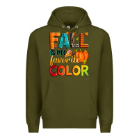 Army Green fall is my favorite color Premium Hoodie - Zillion Design Studio