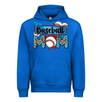 Cobalt baseball mom with leopard Urban Hoodie - Zillion Design Studio