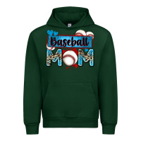 Forest Green baseball mom with leopard Urban Hoodie - Zillion Design Studio