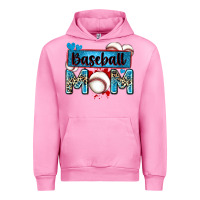 Fuchsia Pink baseball mom with leopard Urban Hoodie - Zillion Design Studio